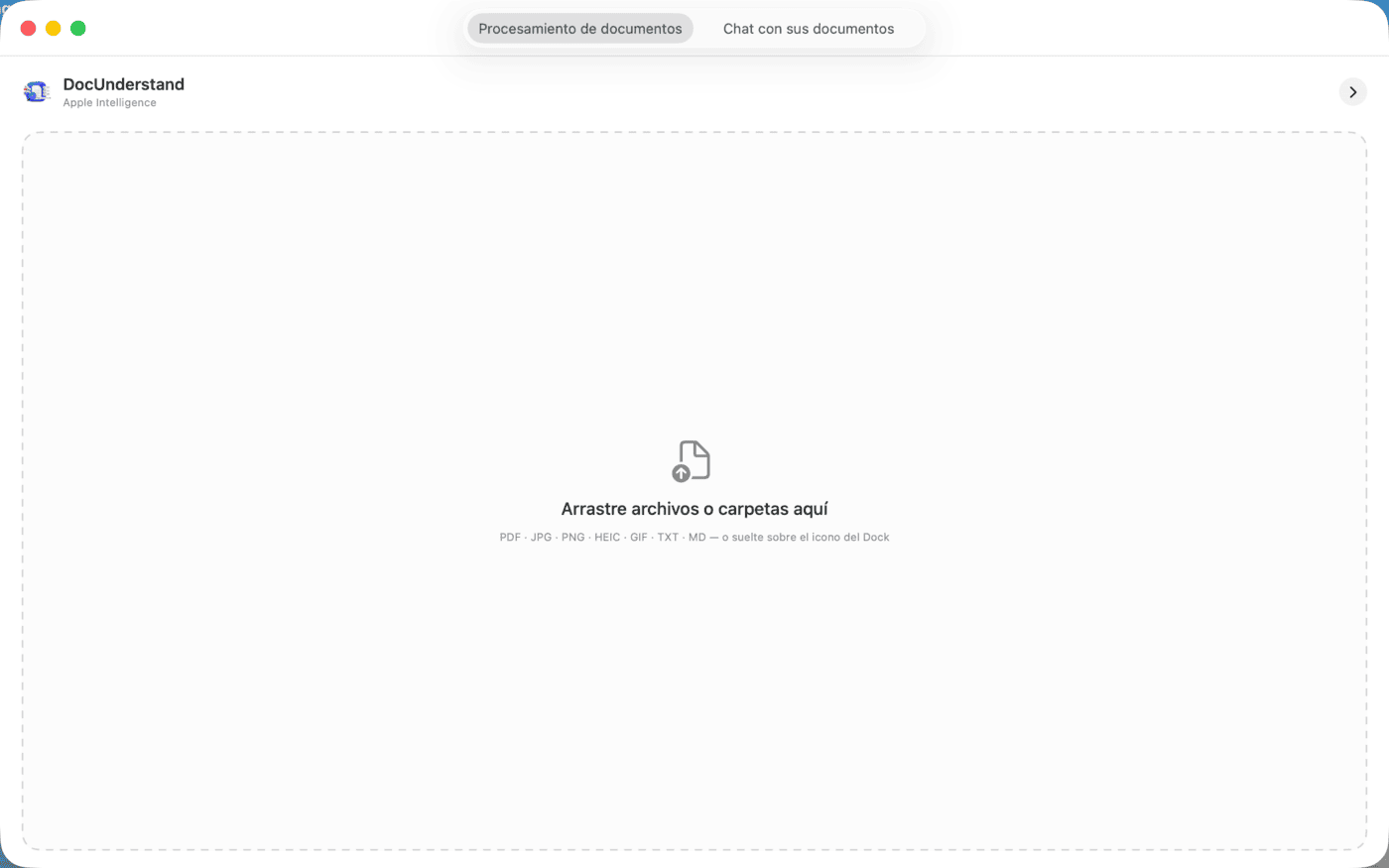 DocUnderstand: ventana principal