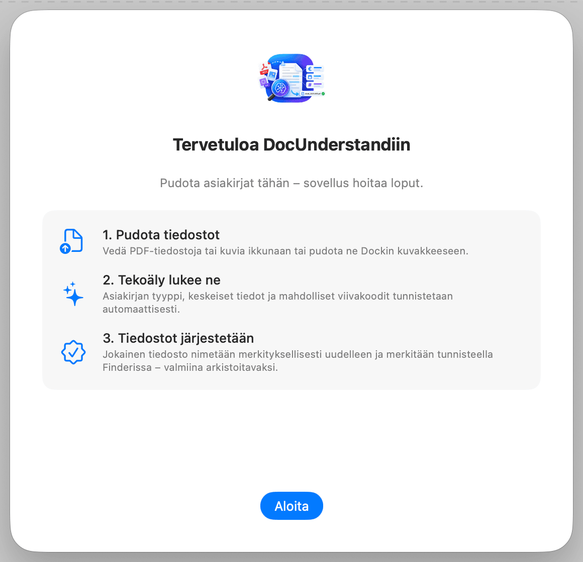 Käyttöönotto – Tervetuloa