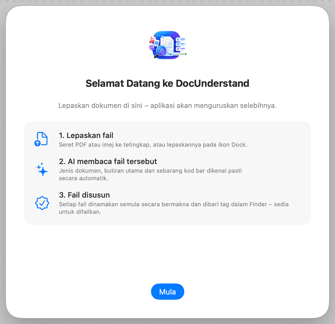 Persediaan awal – Selamat datang