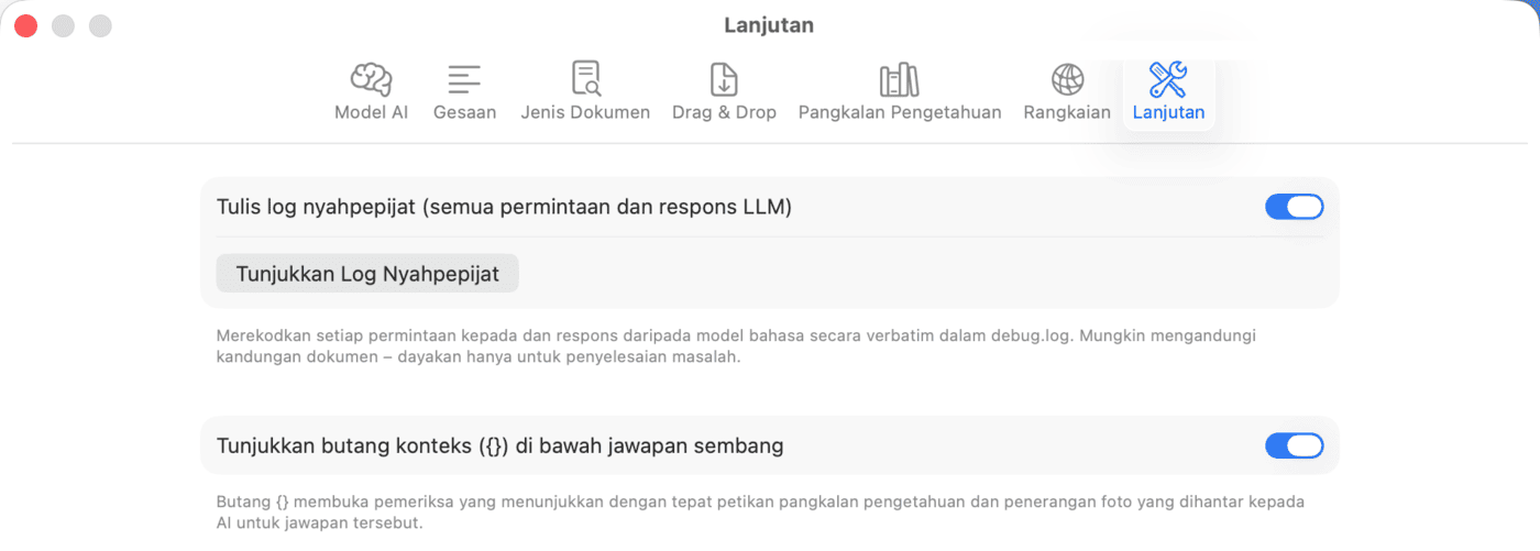 Tetapan – Lanjutan