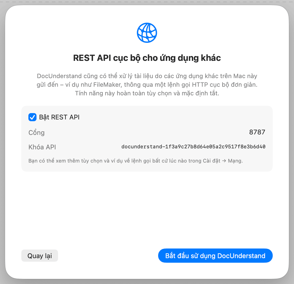 Thiết lập ban đầu – REST-API